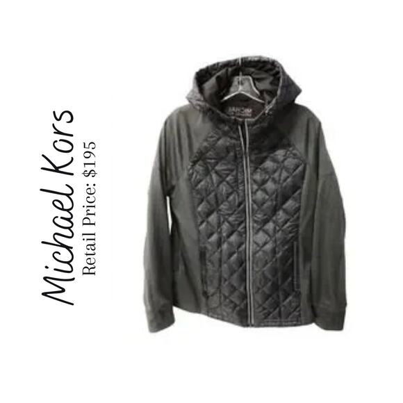 Michael Kors Full Zip Jacket  With Quilted Down Puffer - Picture 1 of 10